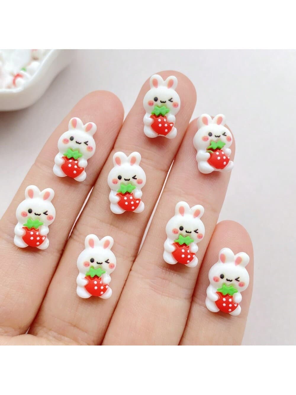 30pcs Mixed Color Resin Cute Mini Cartoon Cat Claw Nail Art Flat Back Rhinestone Stickers Decoration DIY Craft & Wedding Scrapbooking Accessories