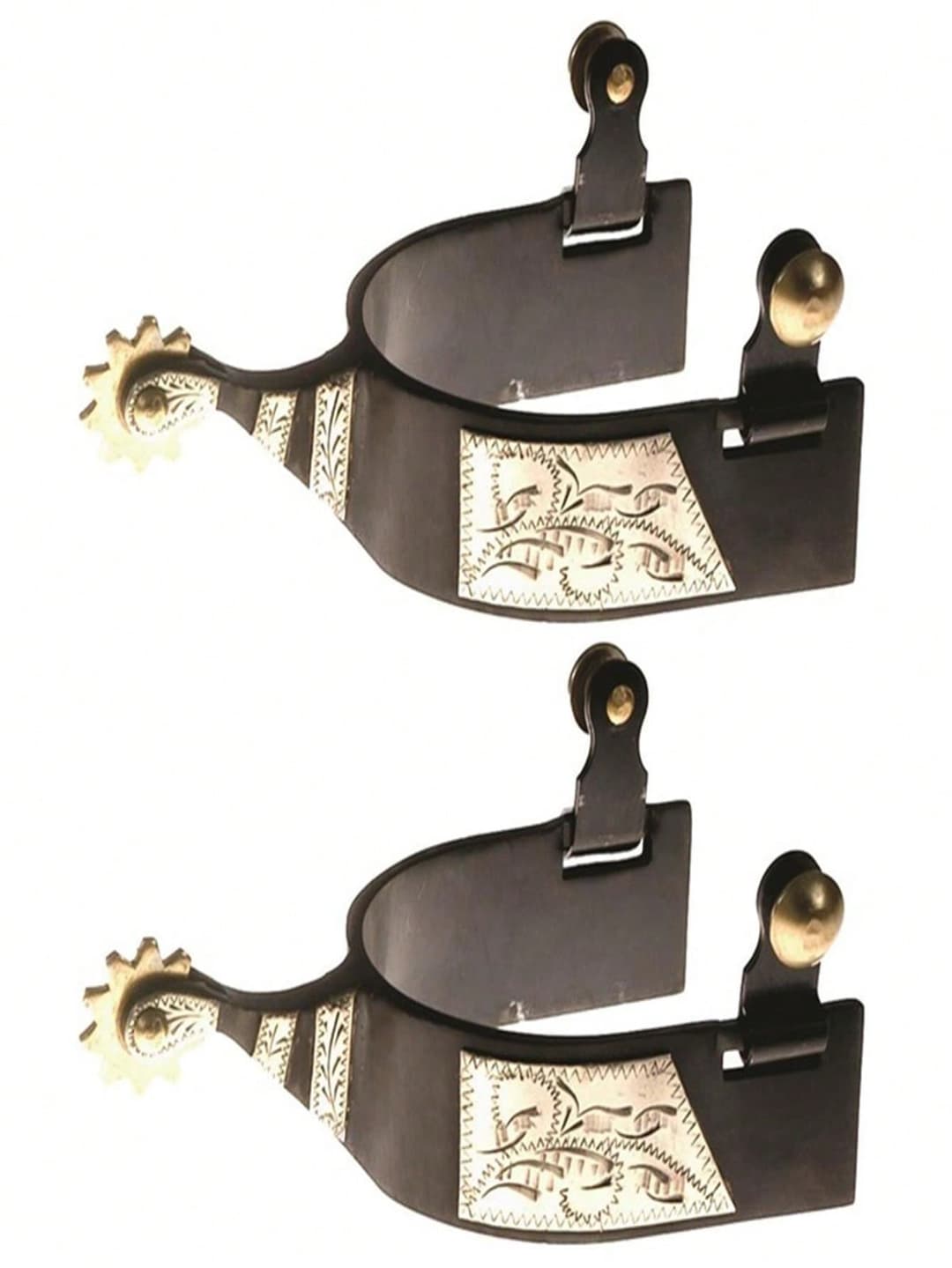Unbeatablesale Jacks 11033 Black Steel Roping Spurs