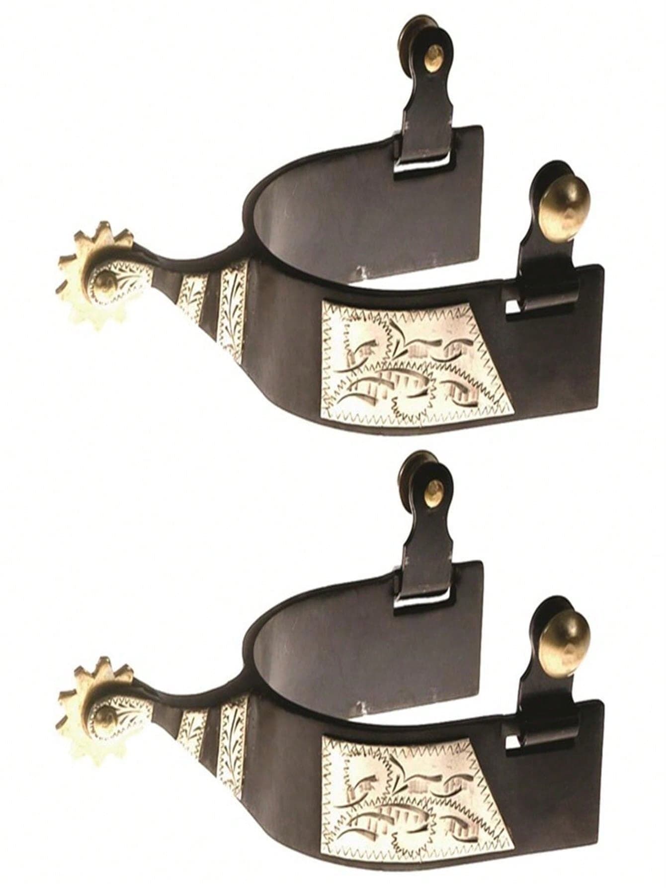 Unbeatablesale Jacks 11033 Black Steel Roping Spurs