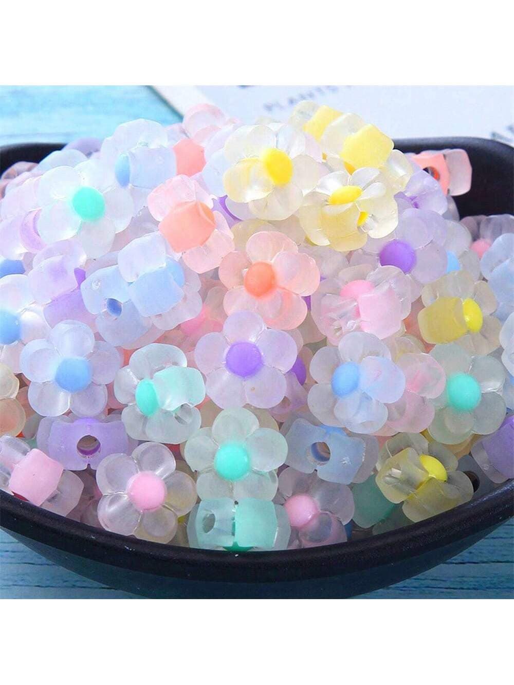 20pcs/Bag 12mm Frosted Acrylic Flower Beads For DIY Jewelry Making Accessories