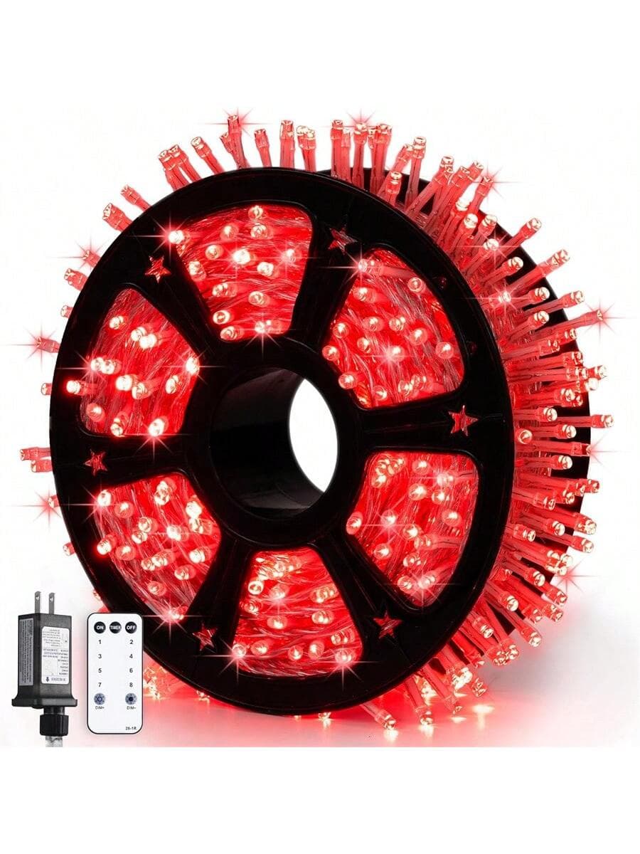 JMEXSUSS 168FT 600 LED Christmas Lights Outdoor Waterproof 8 Modes Indoor Christmas String Lights Warm White Christmas Tree Lights Plug In For Room Bedroom Wedding Party Holiday Decorations.