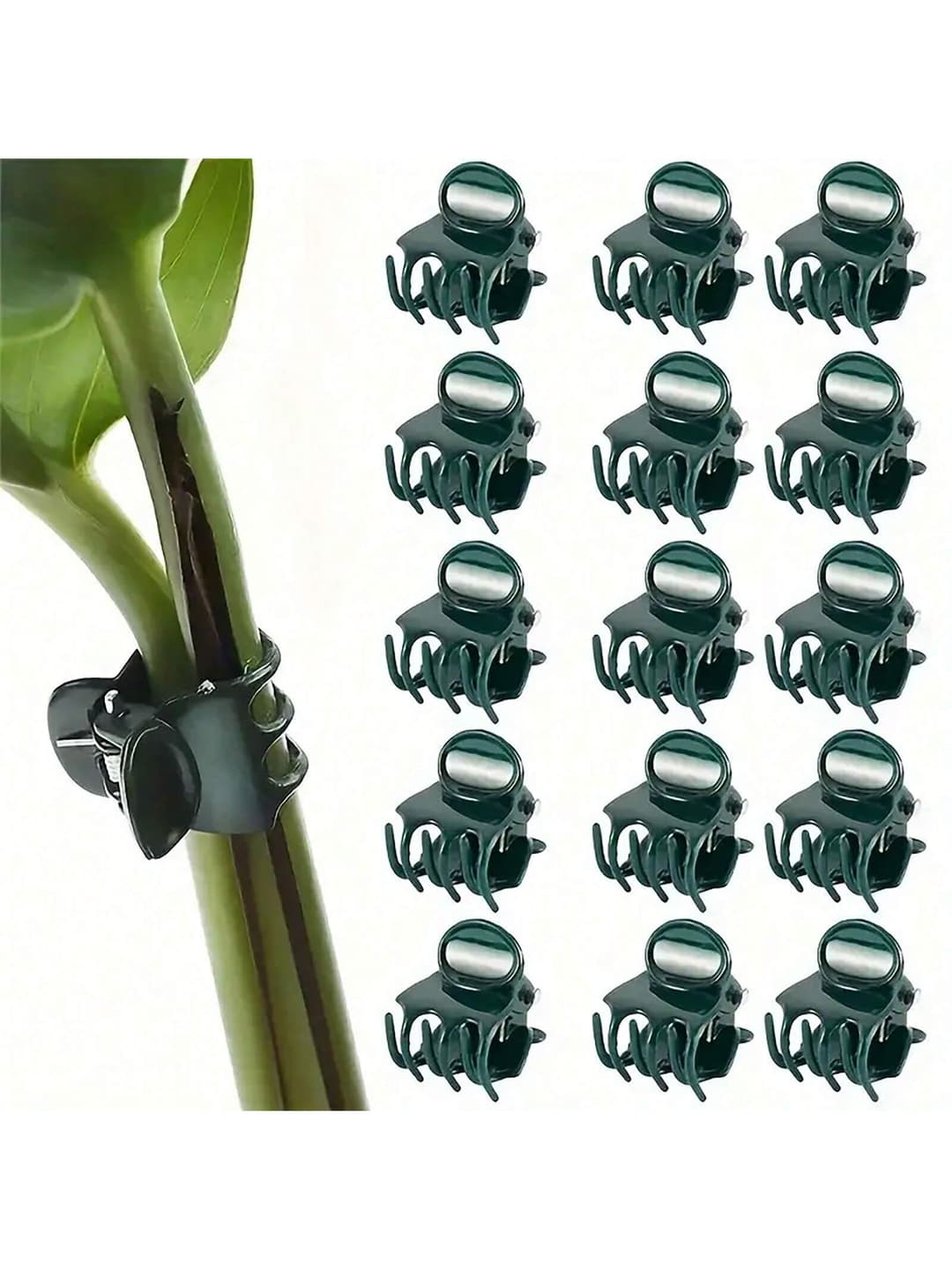 20pcs/Set Plastic Plant Fixed Clip, Minimalist Solid Color Garden Clip For Outdoor