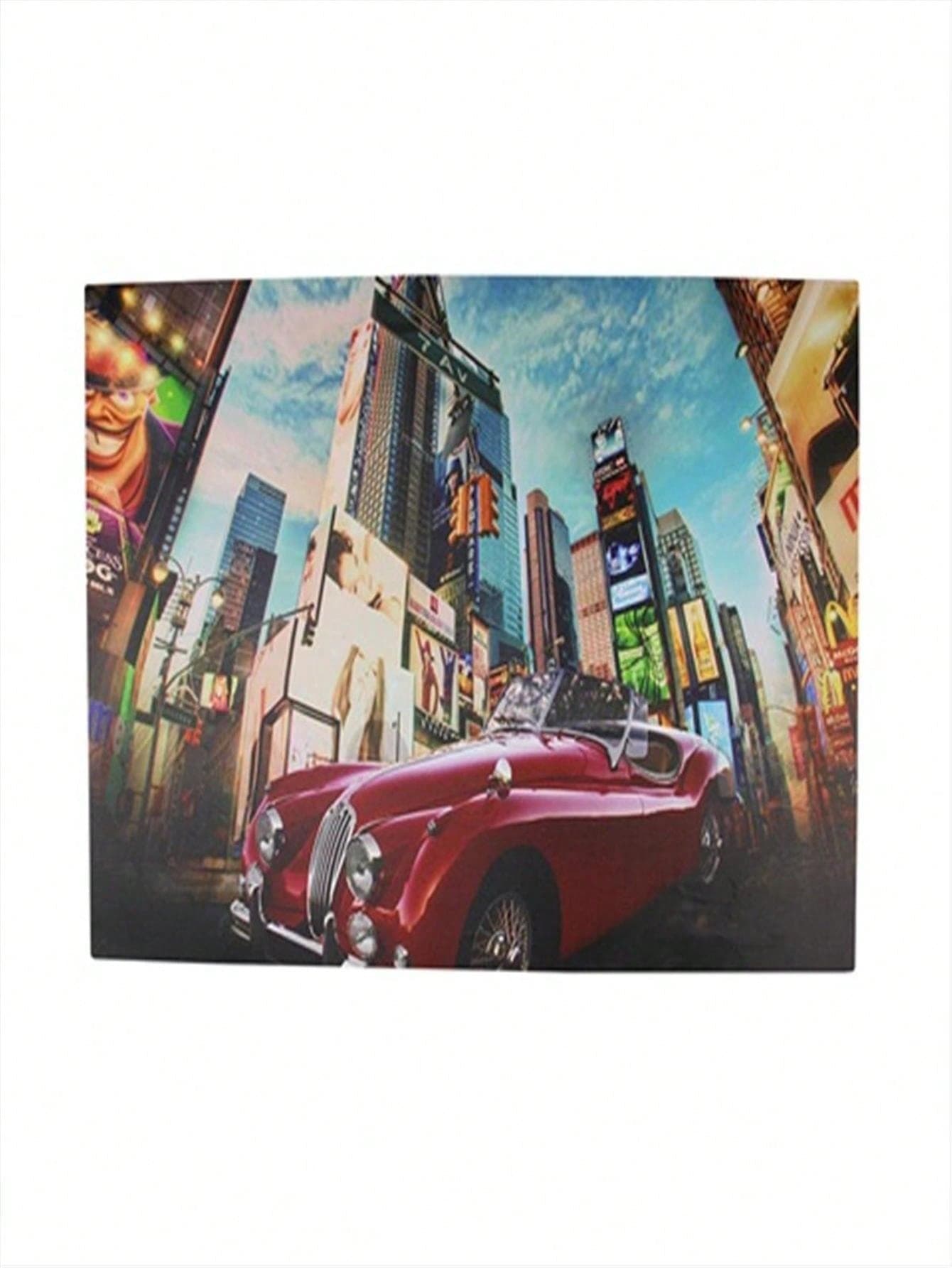 Unbeatablesale 23.5 In. Battery Operated 6 LED Nyc 7Th Avenue Time Square Canvas Wall Hanging