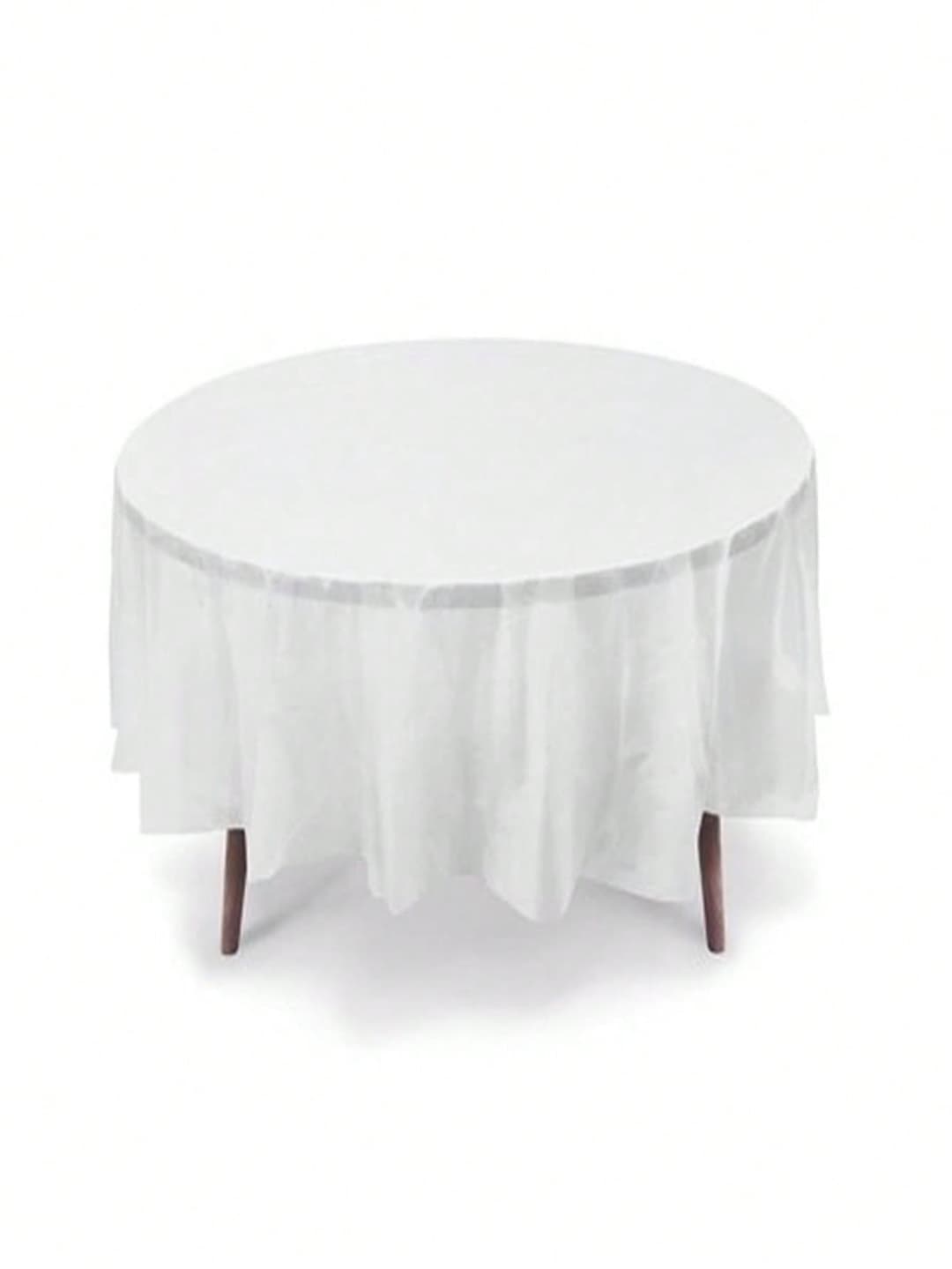 Unbeatablesale TCRH-WHT-6 Round Table Cover, White - Case Of 18