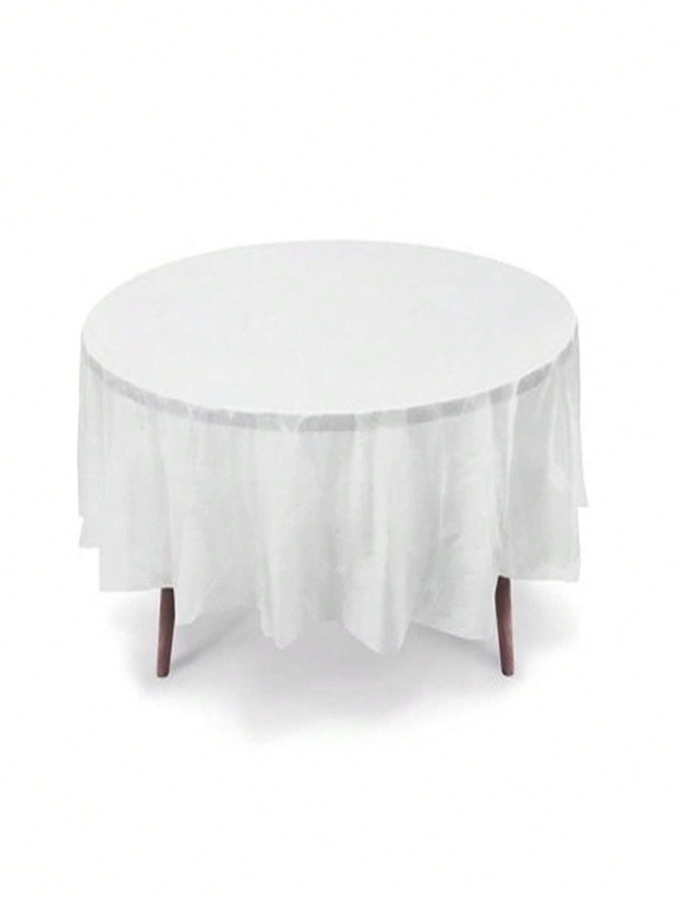 Unbeatablesale TCRH-WHT-6 Round Table Cover, White - Case Of 18