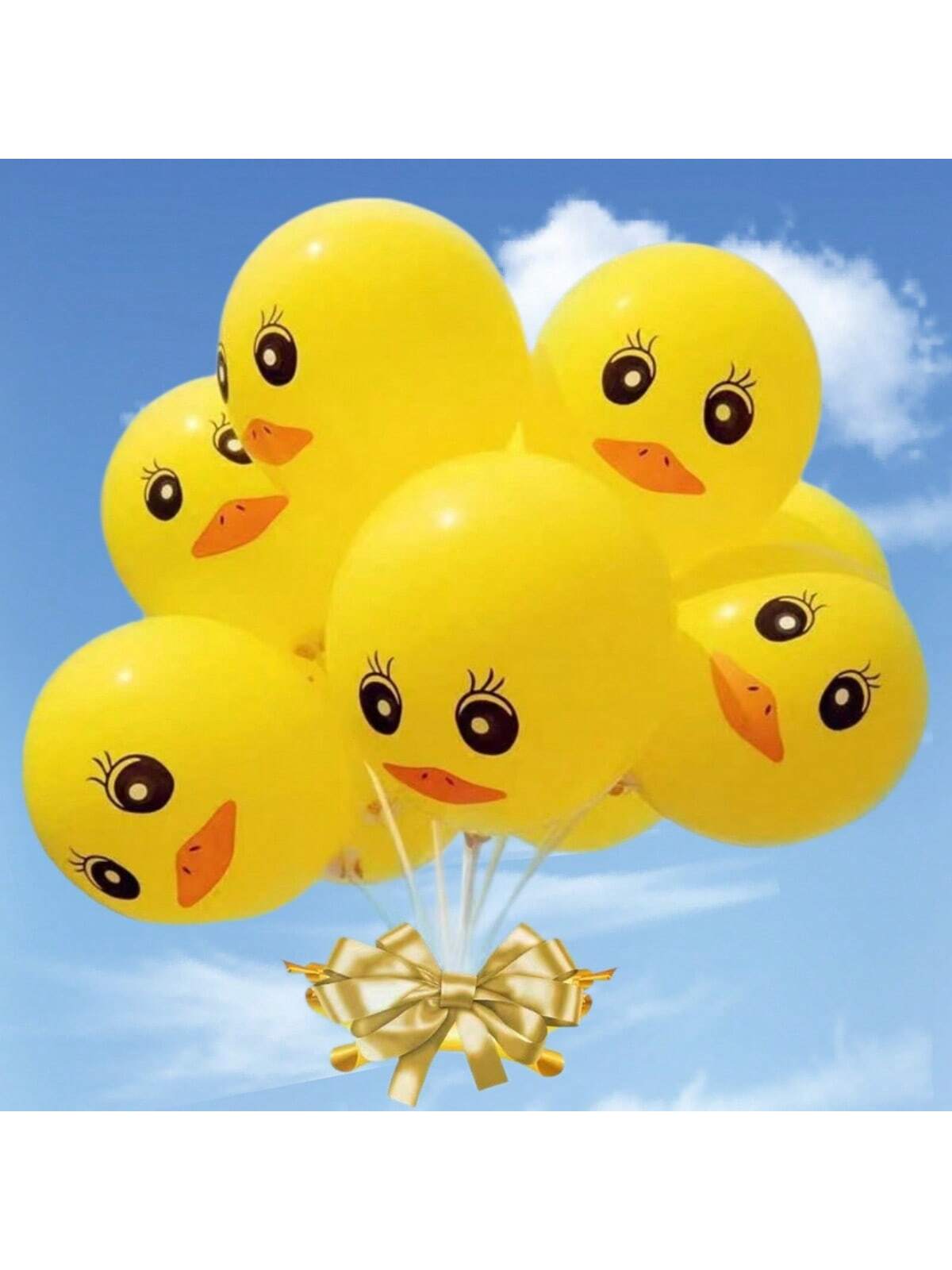 20PCS Birthday Party Scene Decoration Yellow Duck Latex Balloon