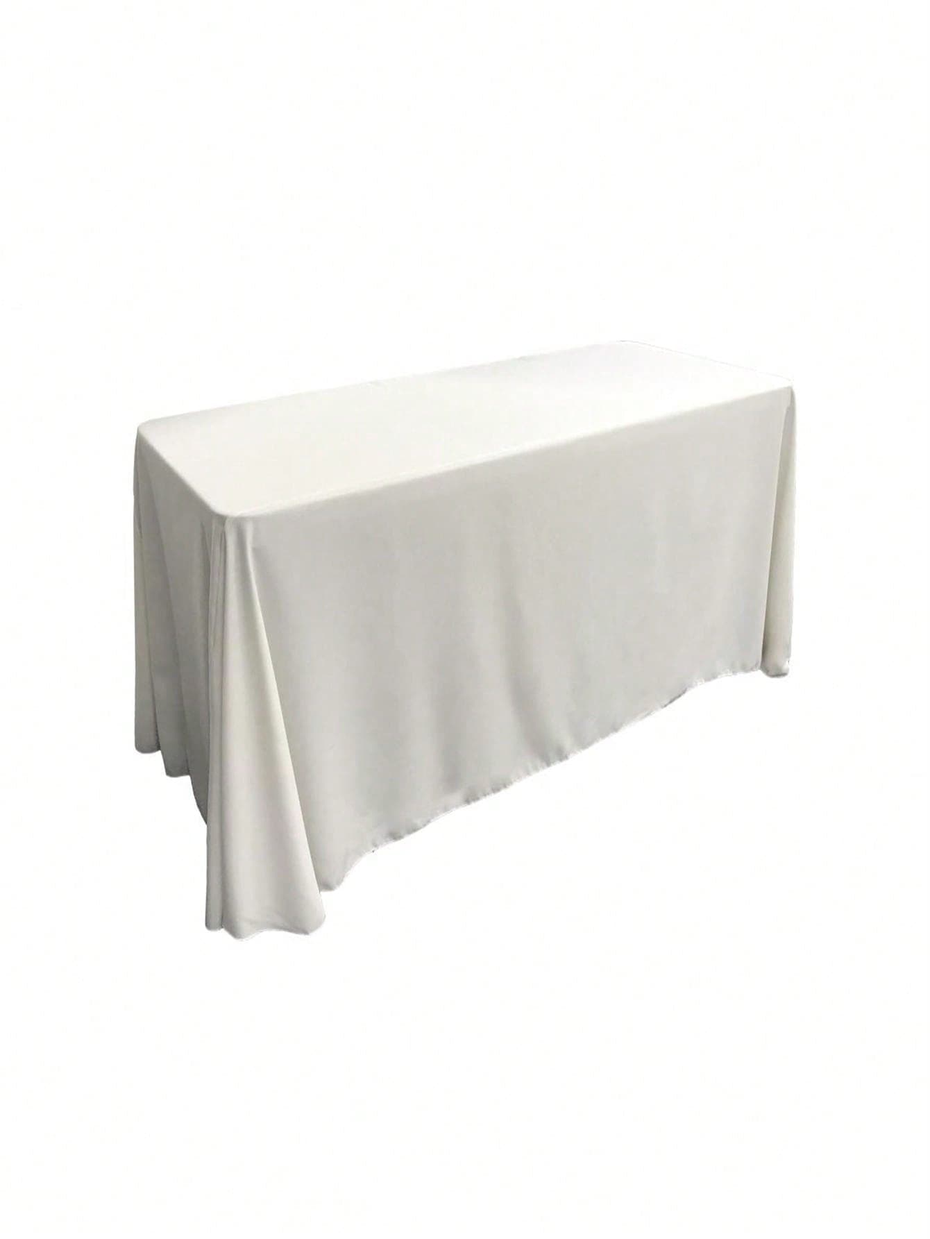 Unbeatablesale TCpop90x156-WhiteP11 Polyester Poplin Rectangular Tablecloth, White - 90 X 156 In.
