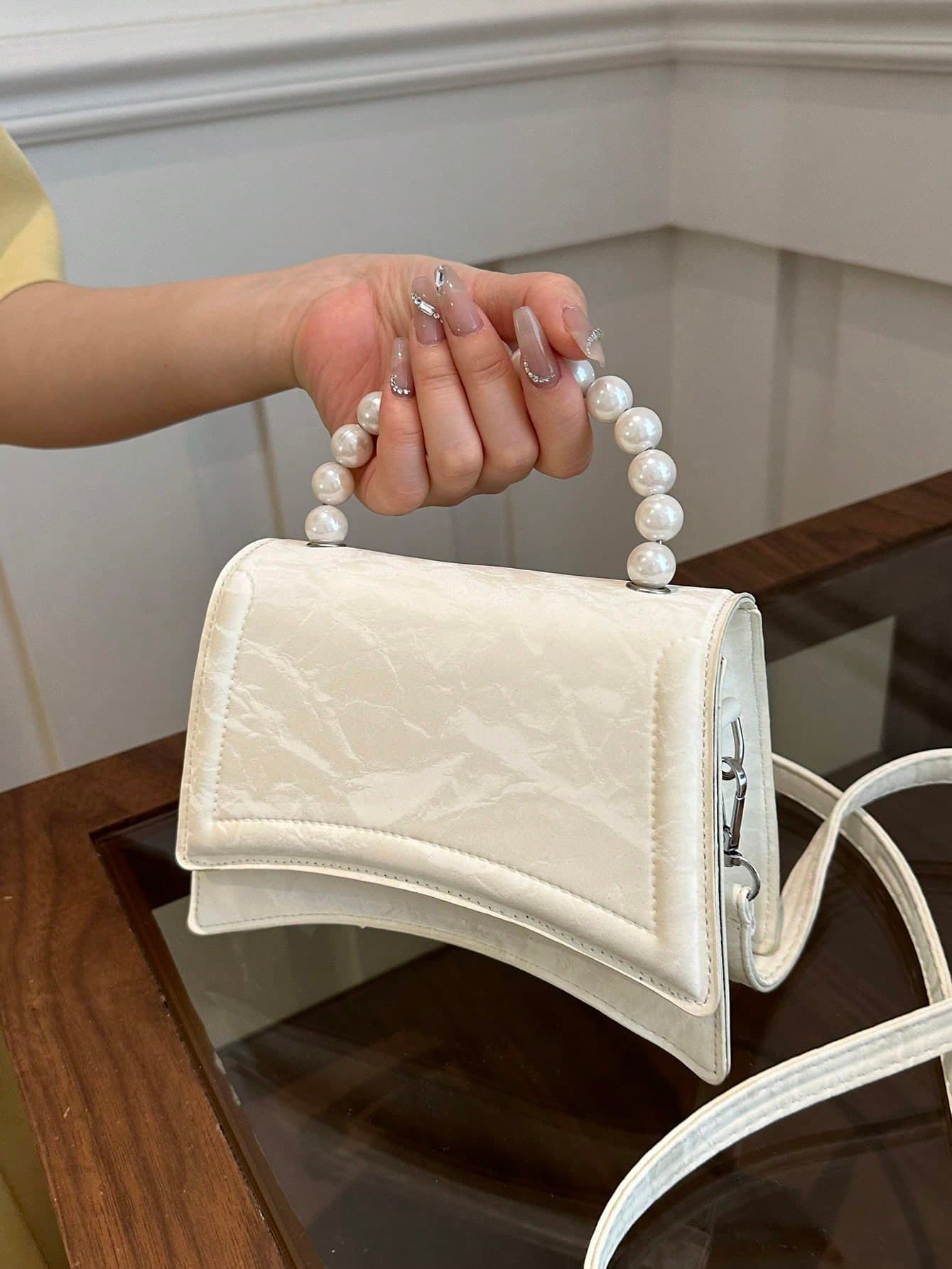 Street Style Plain Color Casual Shoulder Bag New Fashion Simple Handbag Crossbody Square Bag