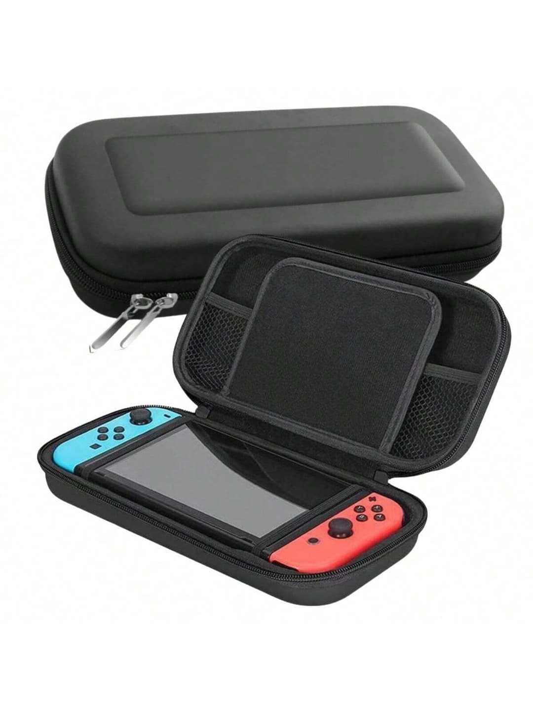Switch Carrying Case, Hard Shell Travel Carrying Box Case For Switch With 10 Game Cards Holders, Portable Pouch For Switch Console & Accessories -Black