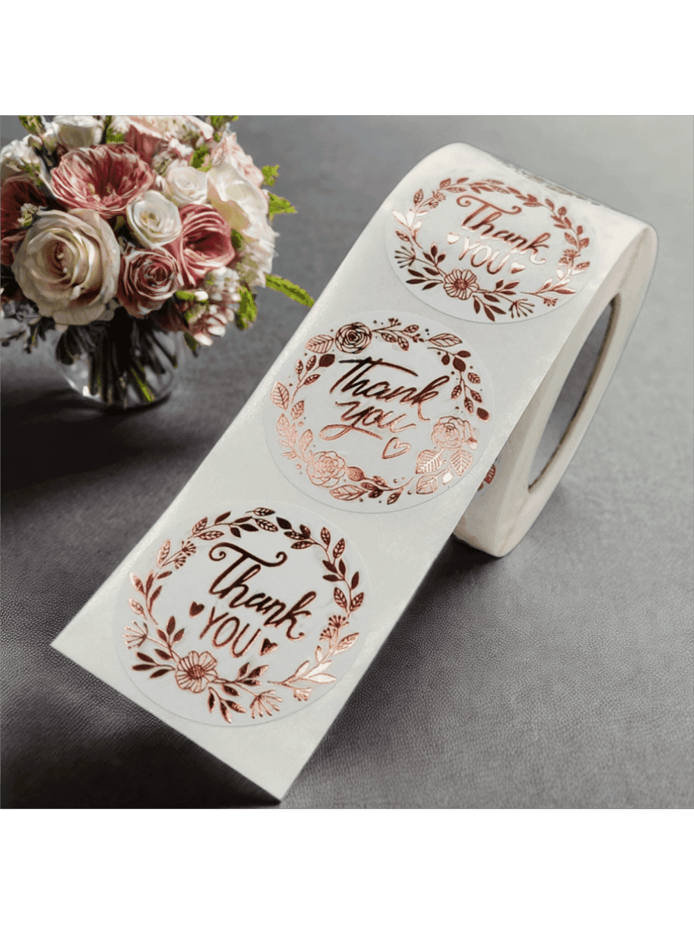 1 Roll/500pcs Creative Gift Sticker, Thank You Seal Labels For Envelopes, Crafts, Decorations And Presents, 1.5inch/2.5cm Non-Adhesive Label