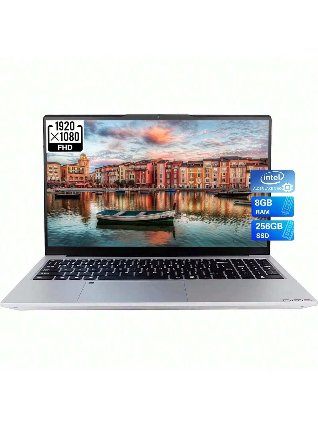 15.6 Lightweight Business Laptop Computer, Intel N100 Processor (Up To 3.4GHz), 8GB RAM, 256GB SSD, FHD IPS (1920x1080) Backlit Keyboard, Fingerprint, 2 Years Warranty, WiFi 6, BT 5.2, Win 11(RoseGold)