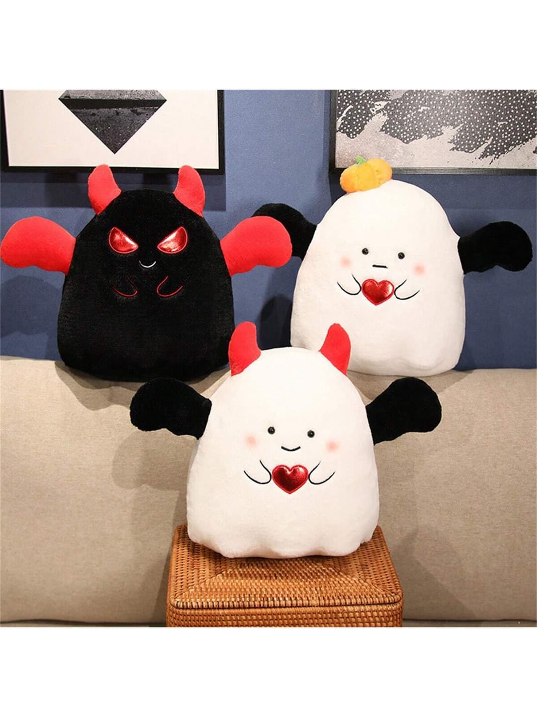 Halloween Decoration 36cm Small Ghost Pillow - Can Be Used As Halloween, Thanksgiving, Christmas, New Year, Valentine's Day, Easter Gift, Suitable For Room, Bedroom, Outdoor Holiday Decoration