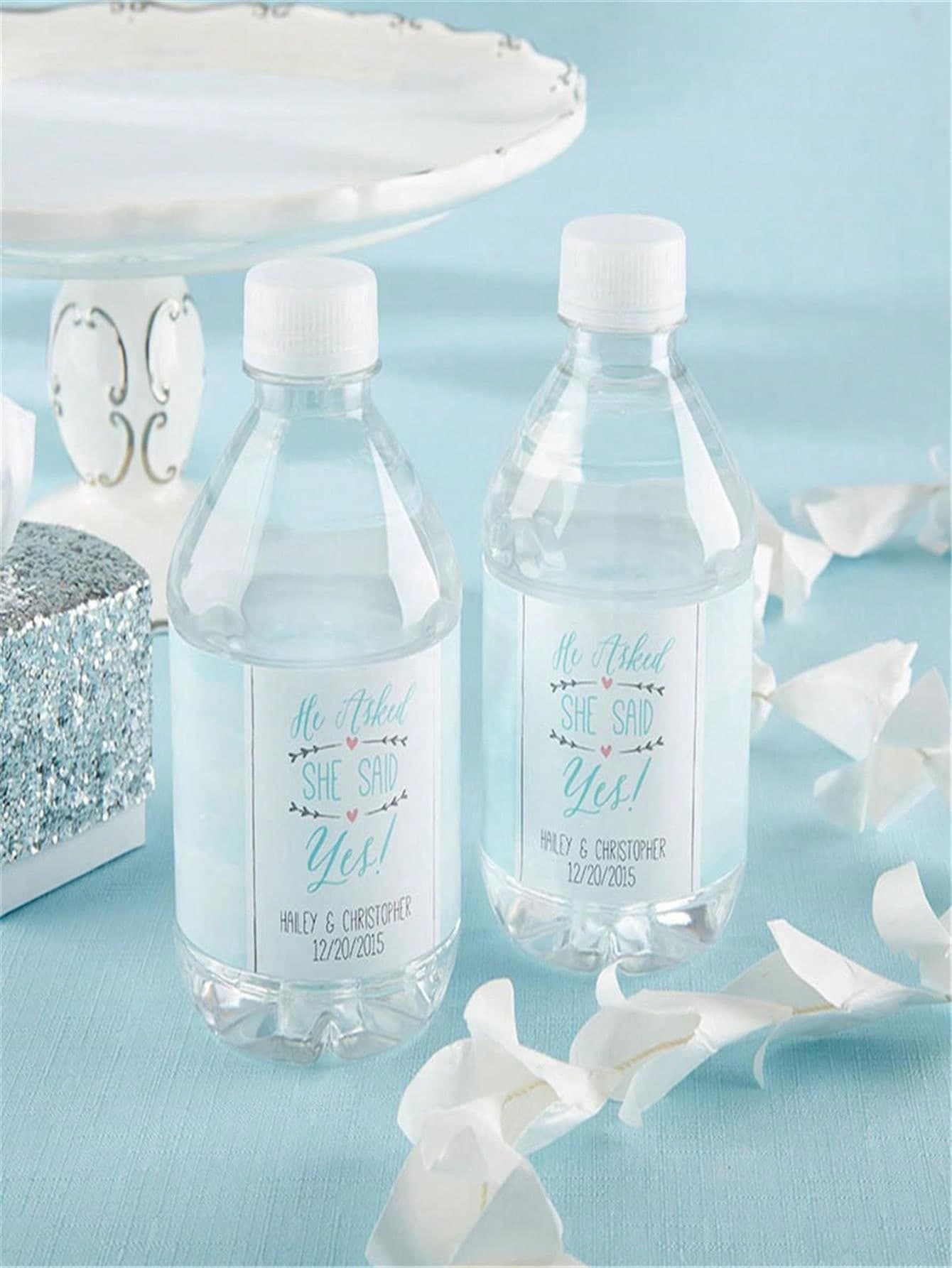 Unbeatablesale Kate Aspen 31430NA Personalized Water Bottle Labels - He Asked,; She Said Yes