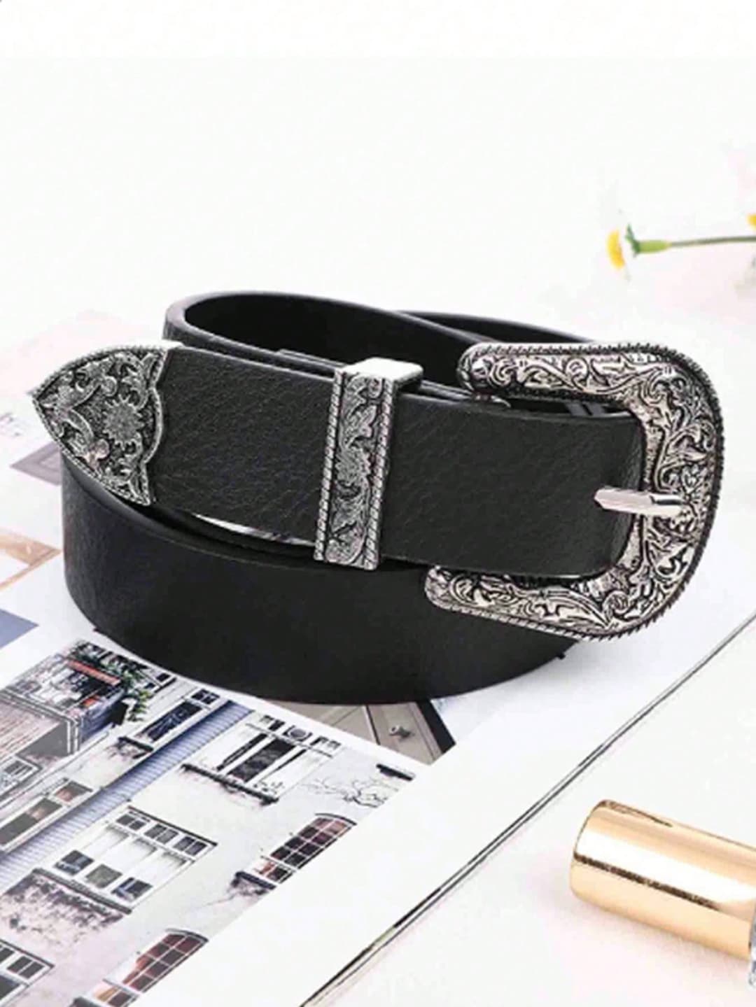 1pc Unisex Children & Adults Rhinestone Studded Belt, Punk Fashion Rivet Leather Belt For Jeans, Jackets, Millennium Punk, Hip Hop, Cosplay, Halloween