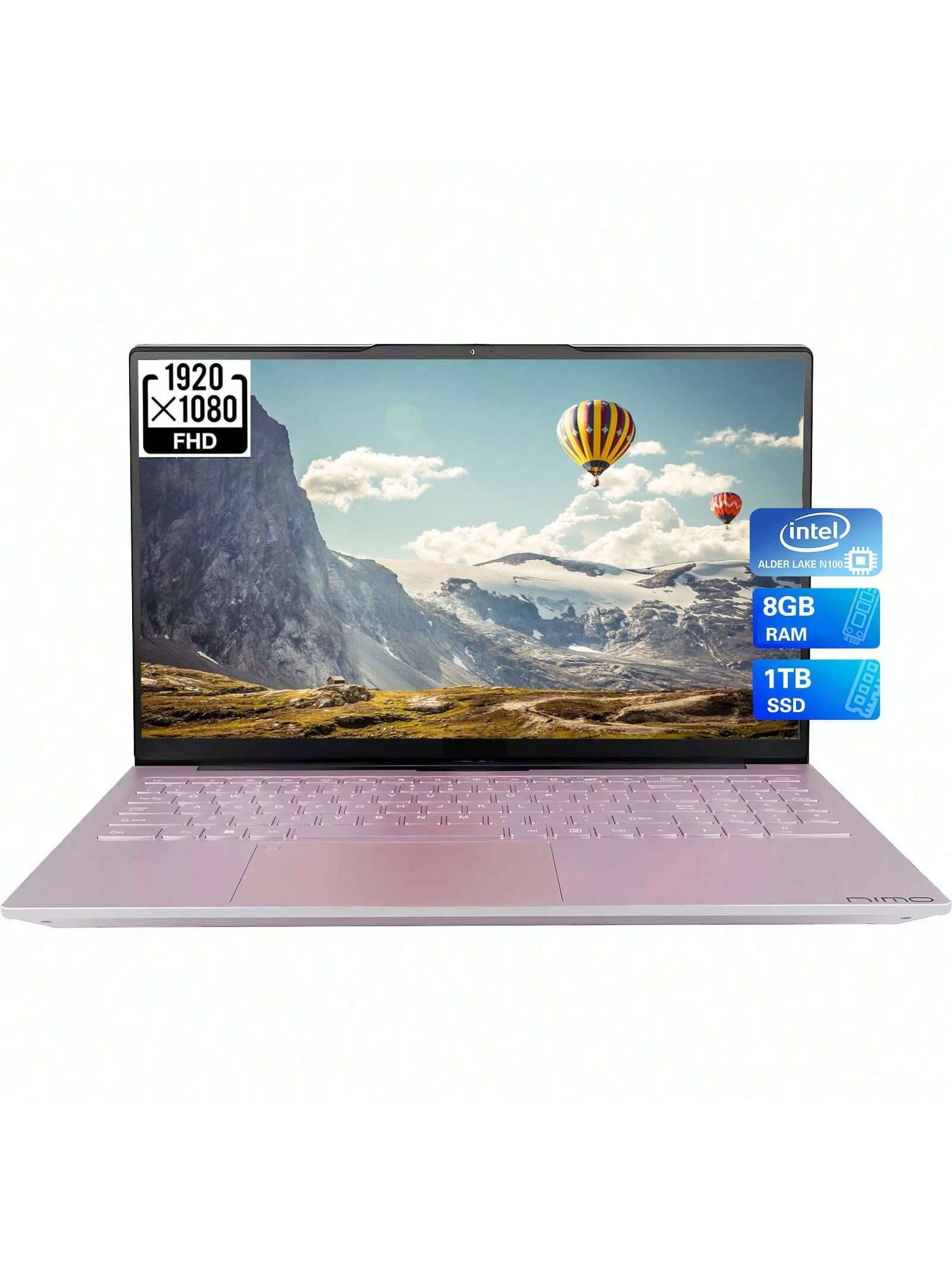 15.6 FHD Lightweight Laptop, Intel Quad Core-12th N100 Processor With A Maximum Speed Of Up To 3.4GHz, 8GB RAM, 1TB SSD, FHD IPS (1920x1080), Suitable For Business Use. It Comes With A Backlit Keyboard, Fingerprint Functionality, A 2-Year Warranty, WiFi 6, BT 5.2, Win11