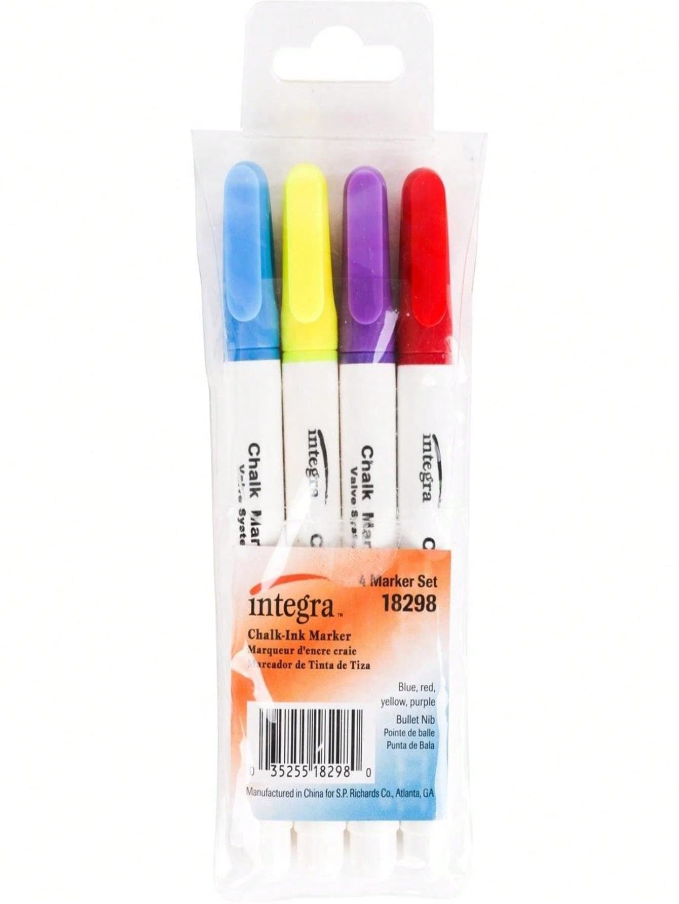 Unbeatablesale Integra ITA18298 Chalk Ink Marker, Assorted Color - Pack Of 4