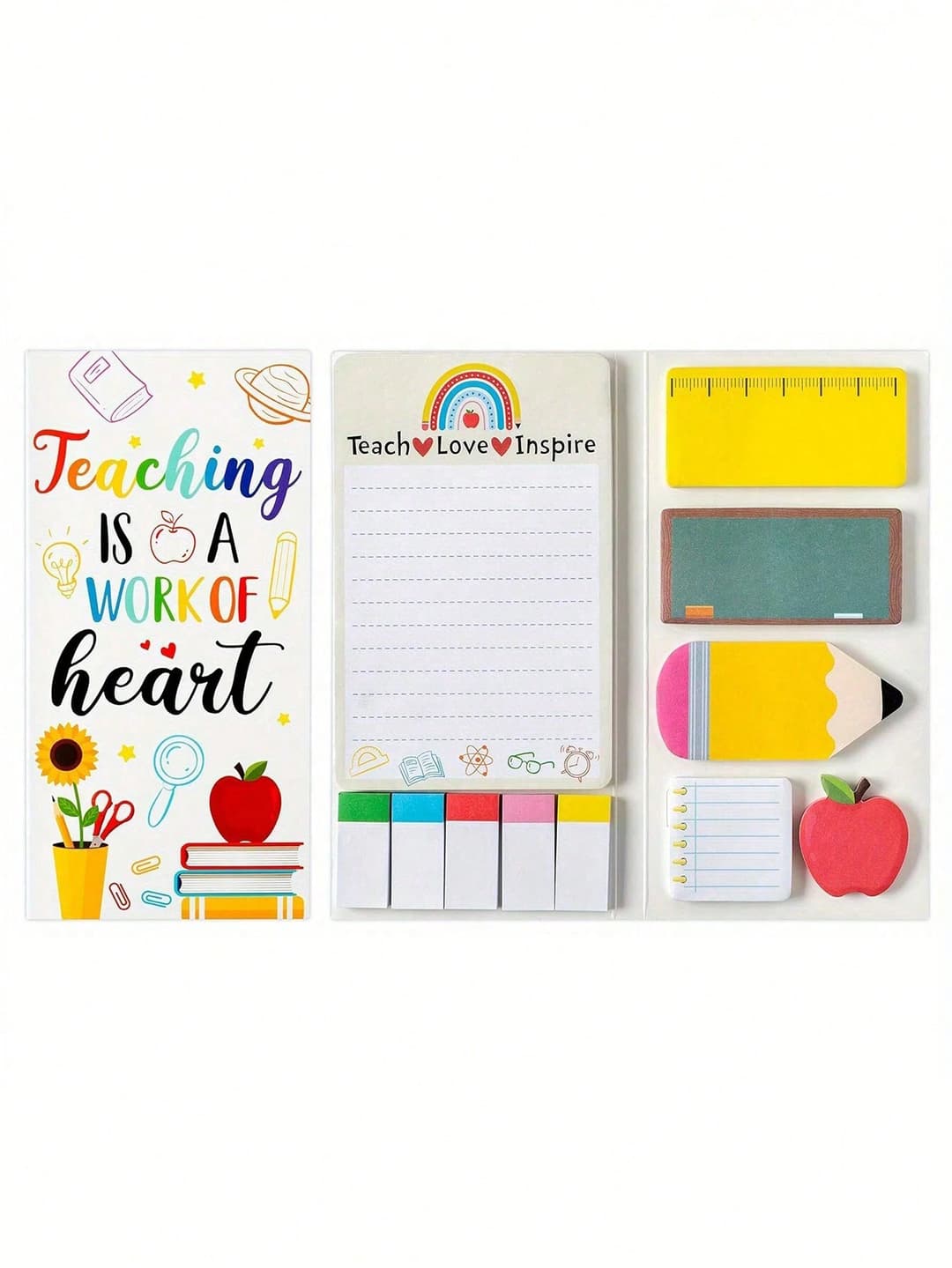 1 Set Teacher Appreciation Memo Pad Set - School Stationery For Writing And Reminder Notes Sticky Notes