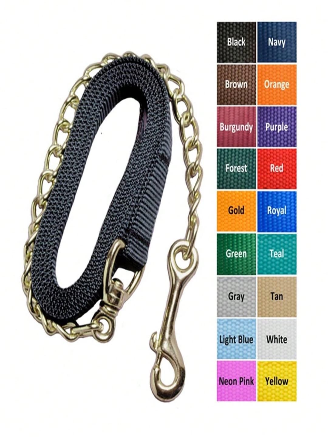 Unbeatablesale Jacks 397-GN Single Thick Lead Shank With 20 In. Brass Plated Chain, Green
