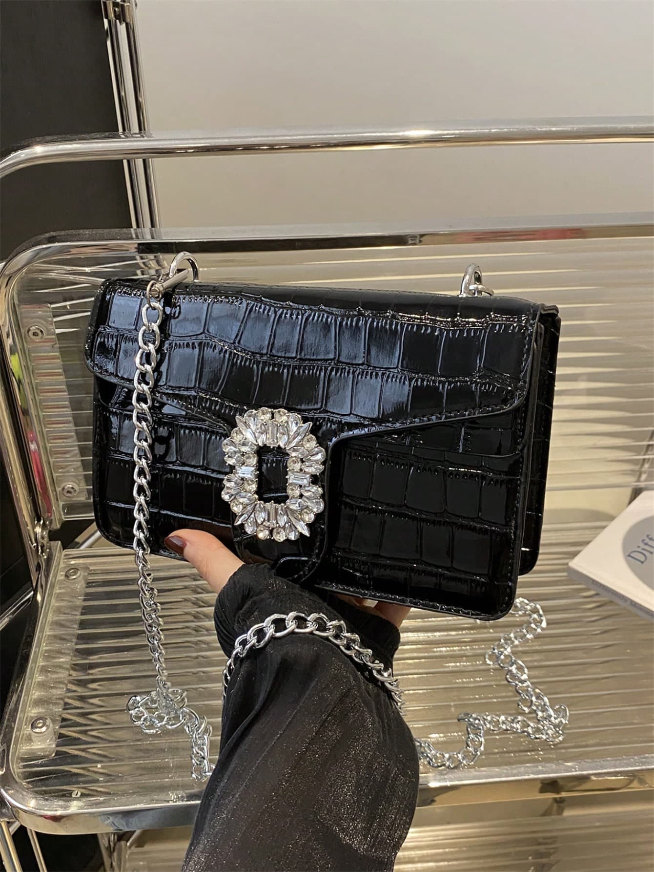 Casual Solid Color Shoulder Bag, New Fashionable Minimalist Crossbody Handbag