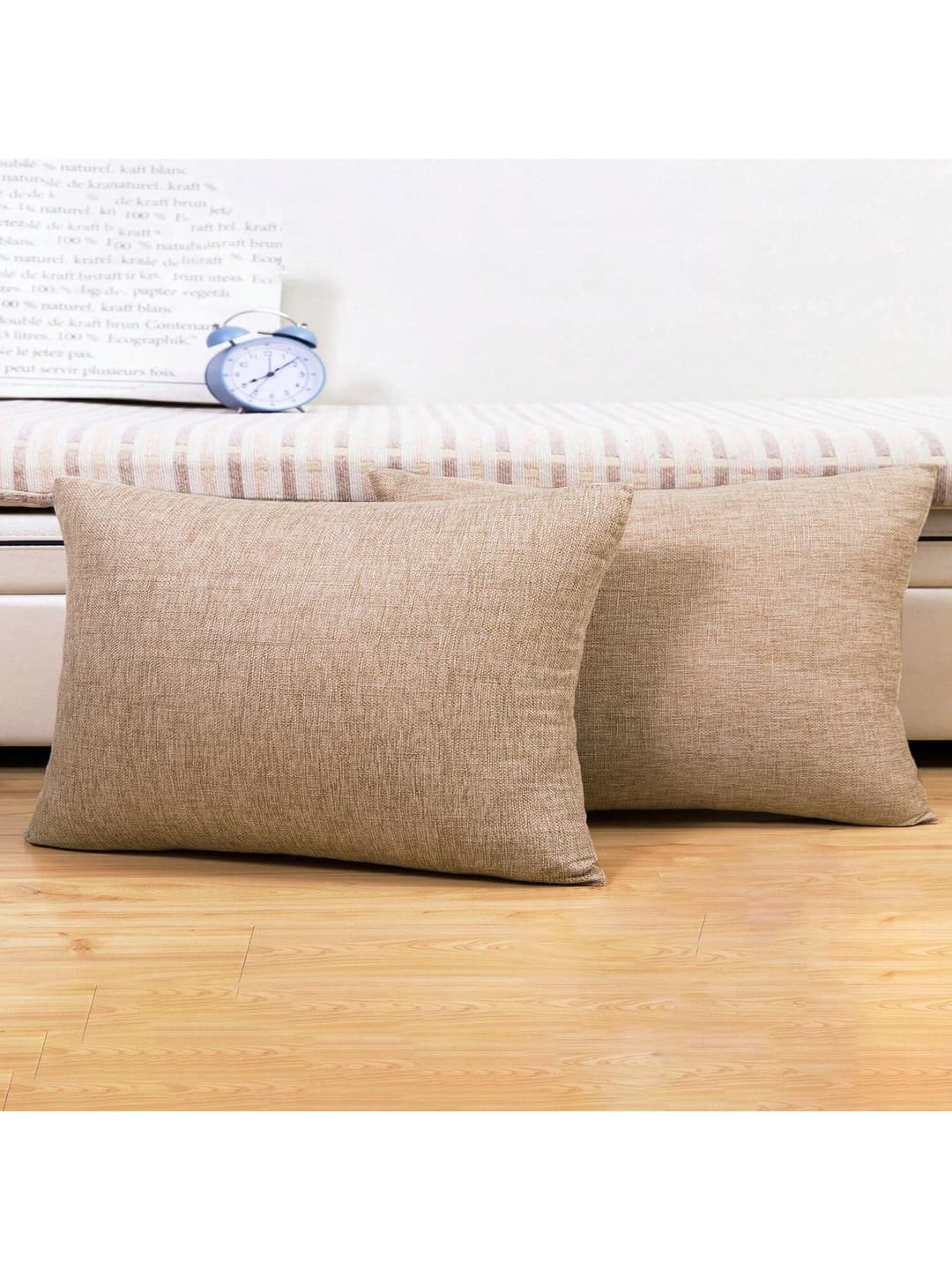 Jepeak Jepeak Pack Of 2 16x24 Inch Throw Pillow Covers, Decorative Linen Farmhouse Modern Solid Cushion Cases For Couch Sofa Bed Home Decor