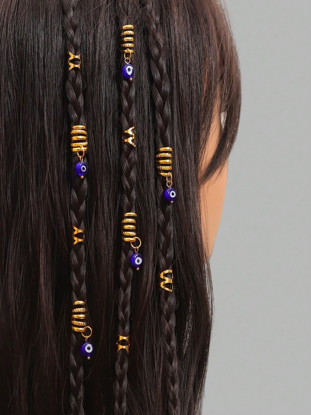 10pcs Metal Demon Eyes Pendant Hair Ring Y2K Style Cute Fashion Decorative Open Hair Extensions Hollow Hair Ring Suitable For Daily Use Halloween Accessories Suitable For Women Daily Wear Gifts For Friends And Family Men Women Universal Sweet Cool Hot Punk Cold