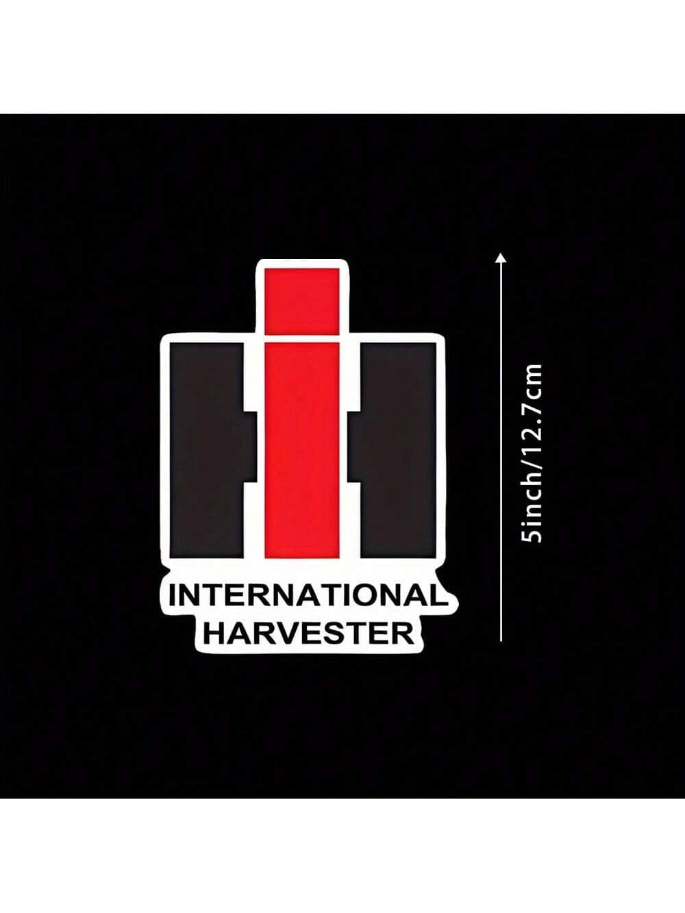 International Harvester Logo Sticker - 5 Inch Vinyl Decal - Classic Red And Black Design For Trucks, Tractors, Laptops, Water Bottles, And More - Durable And Waterproof