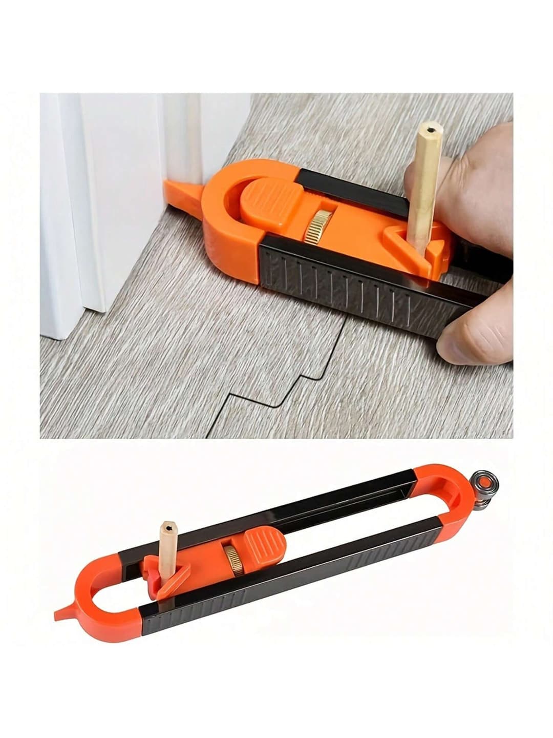 1 Set Woodworking Measuring Gauge Set, Profile Scribing Ruler Contour With Lock, Adjustable Irregularity Radian Precise Measurement Tool