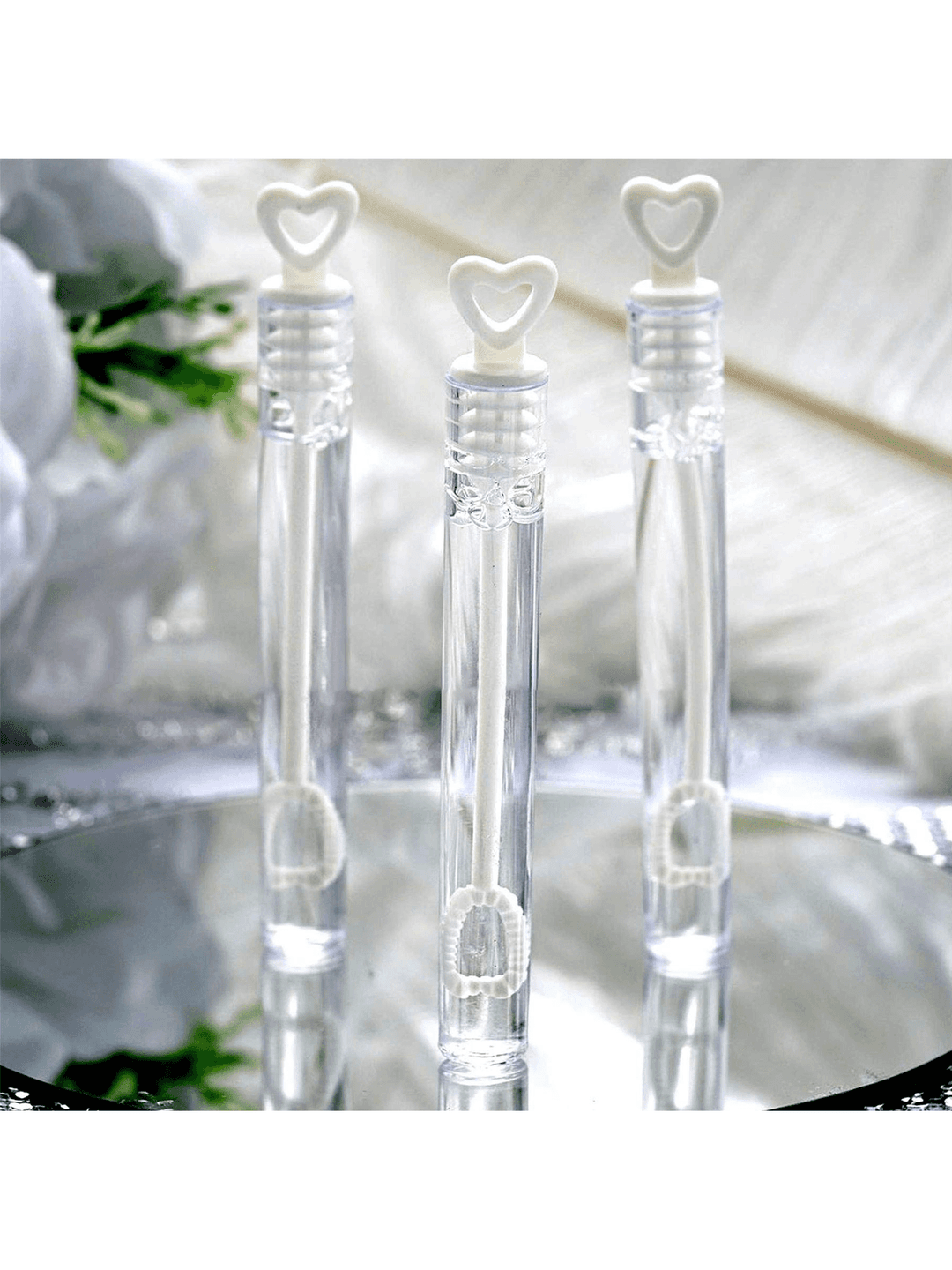 35pcs Bubble Wands, Heart-Shaped Wedding Gifts For Guests Birthday Party Decoration Happy Wedding Bridal Favors, Without Water