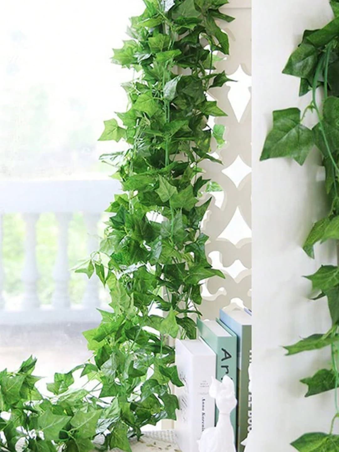 20Pcs Simulation Green Leaf Vine Decoration Simulation Ivy Strip Decoration Living Room Garden Decoration