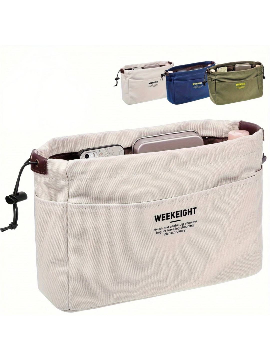 1PC Sleek & Lightweight Drawstring Organizer Pouch: Transform Totes & Shoulder Bags Into Perfectly Organized Spaces