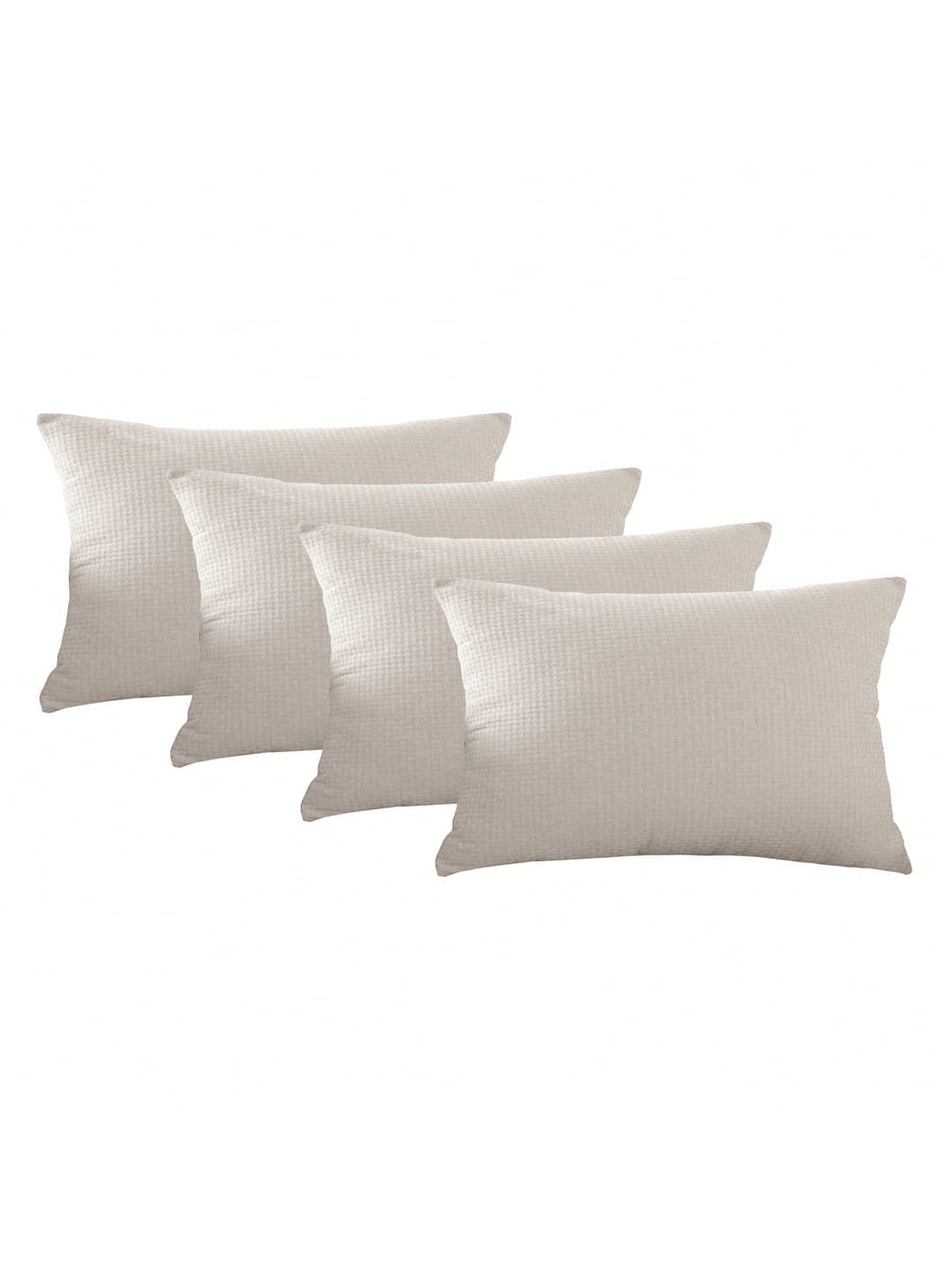 Jepeak Jepeak Woven Textured Decorative Throw Pillow Covers, Pack Of 4 Solid Linen Rectangle Farmhouse Cushion Cases For Sofa Bed Couch, 16x24 Inch