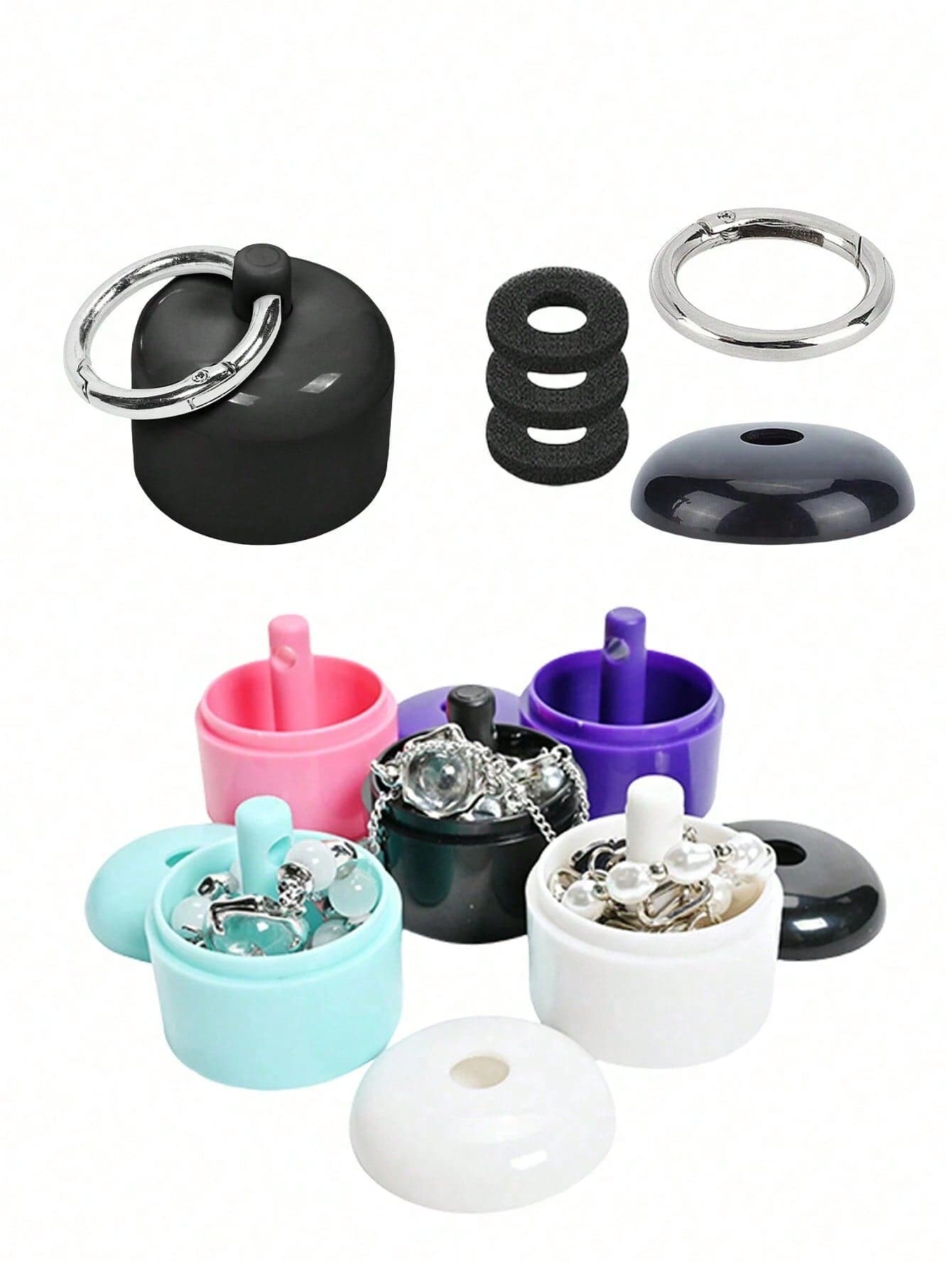 Jewelry Box Case,Women's Keychain,Traveling Jewelry Holder Storage, Pill Box Keychain Container,Travel Jewelry Case Organizer Portable Ring Box Container Storage For Women Men Carrying Earrings Necklaces On Trip,Jewelry Box Case, Traveling Jewelry Holder Storage, For Car Keys, Mobile Phones, Cameras, Wallets, ID Cards, Badge Cards, Wristband Keychains,Suitable Gift For Girls, Boys, Men And Women, College, High School And Sports Rings. Anniversary, Birthdays, Christmas, Valentines Day