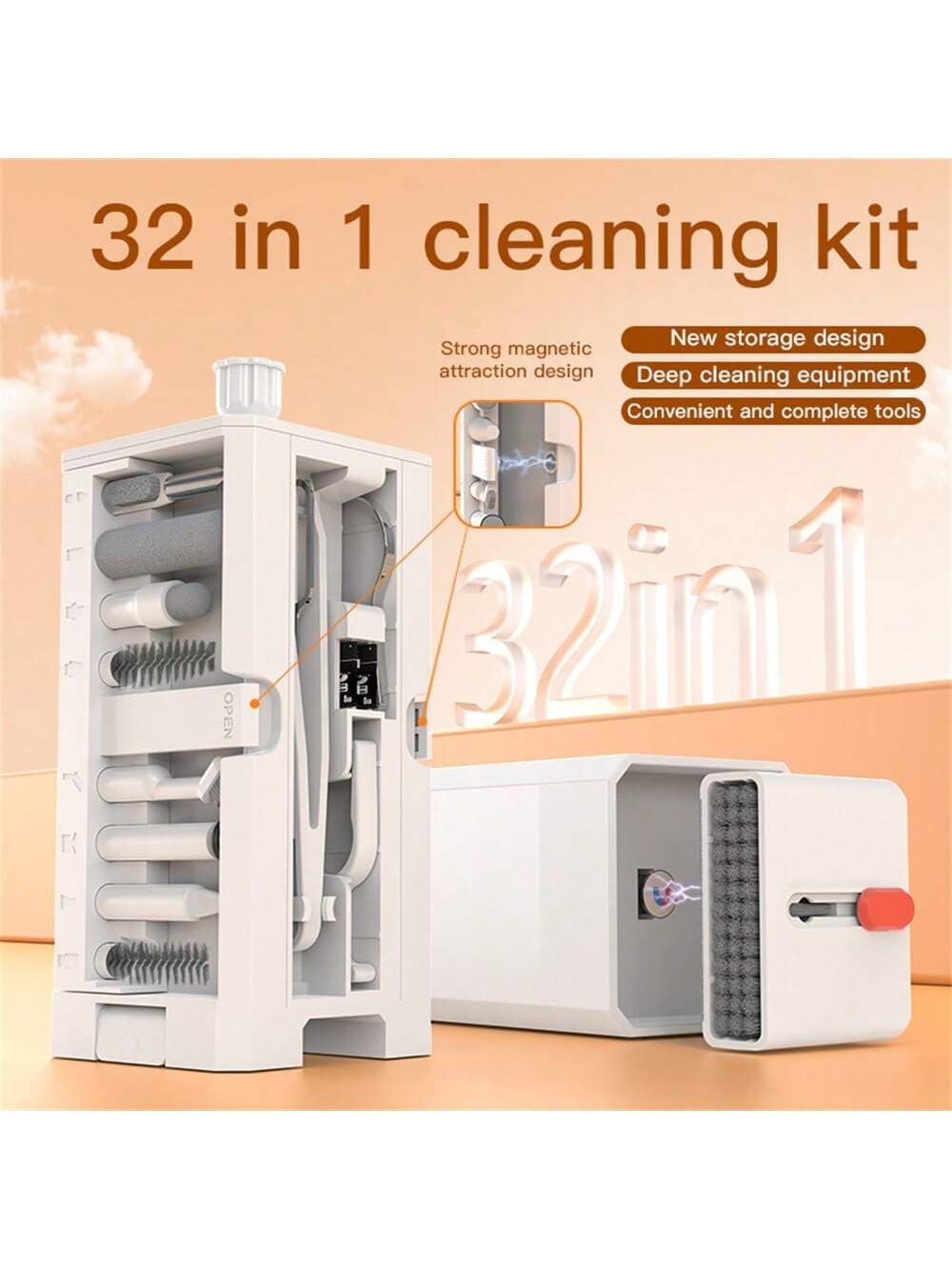 32 In 1 Cleaner Kit Laptop Screen Keyboard Electronics Cleaner Kit Keyboard Brush, Airpod Cleaning Tool, Phone Sceen Cleaner For Computers, MacBooks, Laptops, Airpods Pro, Headphones