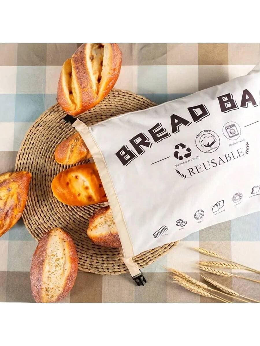 1pc Travel Storage Bag, TPU Bread Bag With Buckle, Reusable TPU Bread Bag With Lovely Pattern, Suitable For Grocery Shopping, Bread & Other Food Storage