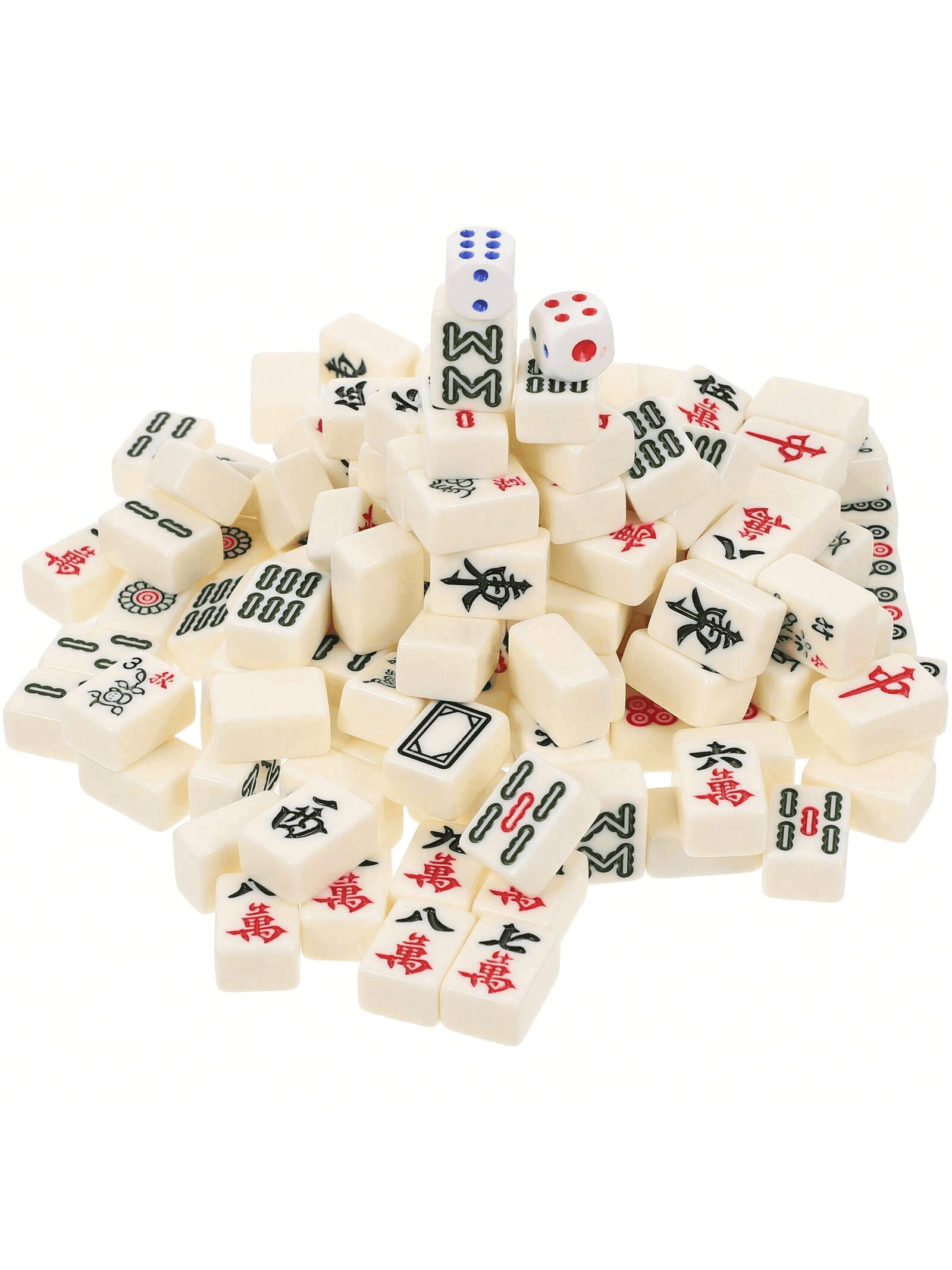 144pcs/Box Mini Mahjong Party Toy Interaction Entertainment Tabletop Game, Holiday Gathering Supplies, Halloween Christmas Gifts, Toy Amusement Mahjong Game