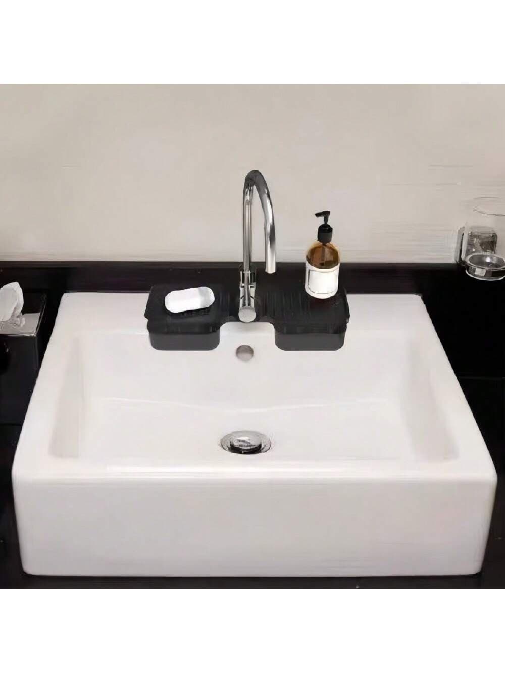 1PC Multifunctional Silicone Kitchen Sink Mat-Sink Organizer, Faucet Splash Protection And Dry Mat, Folding And Easy To Clean, Suitable For Kitchen, Bathroom, Farmhouse, RV