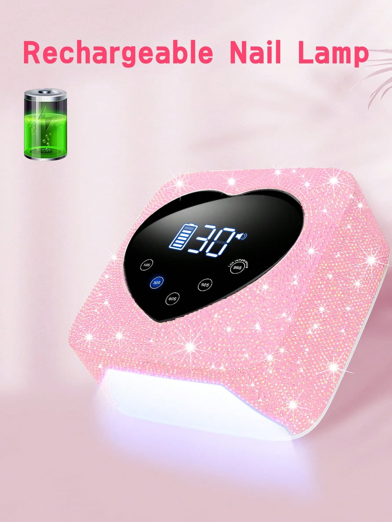 1pc UV LED Gel Nail Lamp UV Light Purple Nail Phototherapy Machine, Professional Manicure Lamp Plastic Ultraviolet Gel Nail Polish Dryer UV Gel Polish Nail Lamp Fast Curing Quick-Drying Nail Polish Glue Baking Lamp Nail Lamps Portable Handle Large Space Nail Machine Automatic Smart Sensor For Gel Polish Curing Salon Use & Home DIY Nail Art, Best Gifts For Girls, New Adhesive Diamond Nail Lamp Accessories For Fingernail Toenail Salon School Supplies