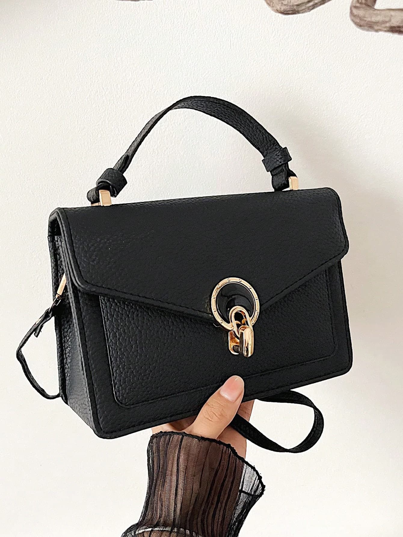 New Casual Solid Color One Shoulder Bag, Street Style Simple Tote Hand Carry Crossbody Square Bag