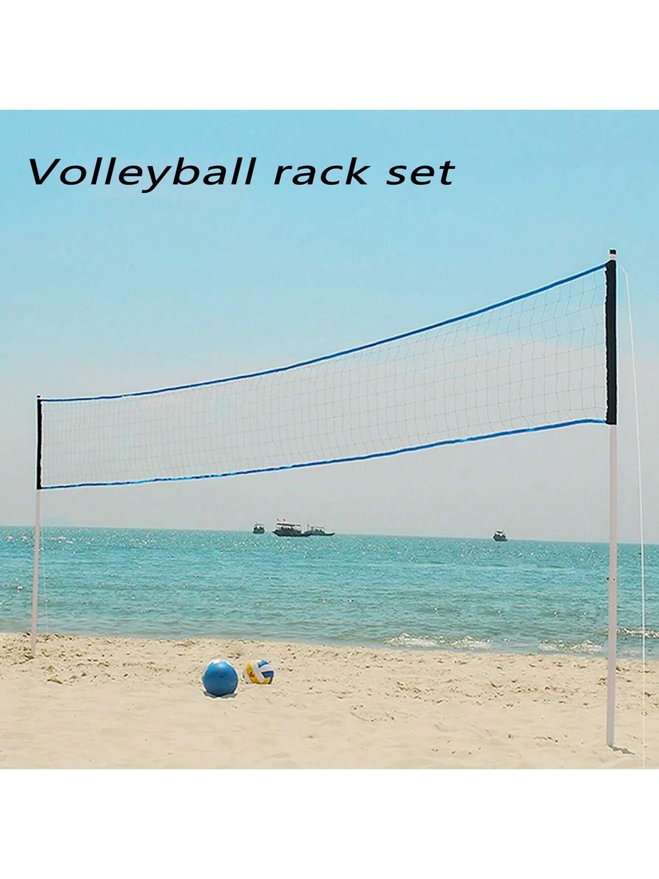 1 Volleyball Training Net,Equipped With A Tennis Net And Iron Frame, Suitable For Beaches And Grasslands