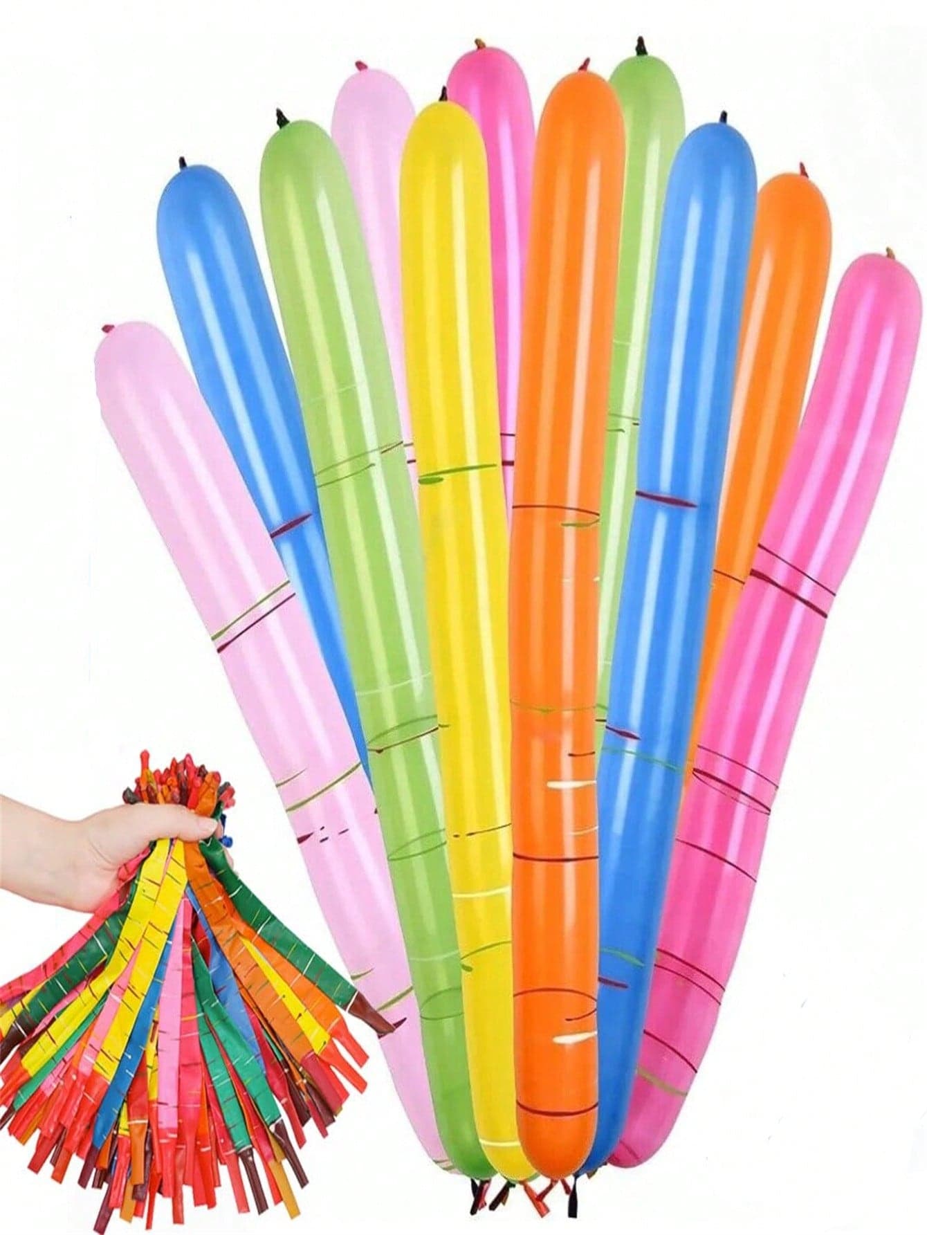 30pcs,40in Rocket Balloons 6 Assorted Colors Flying Magic Long Balloons With Whistling Noise Premium-Quality Latex Balloon For Parties