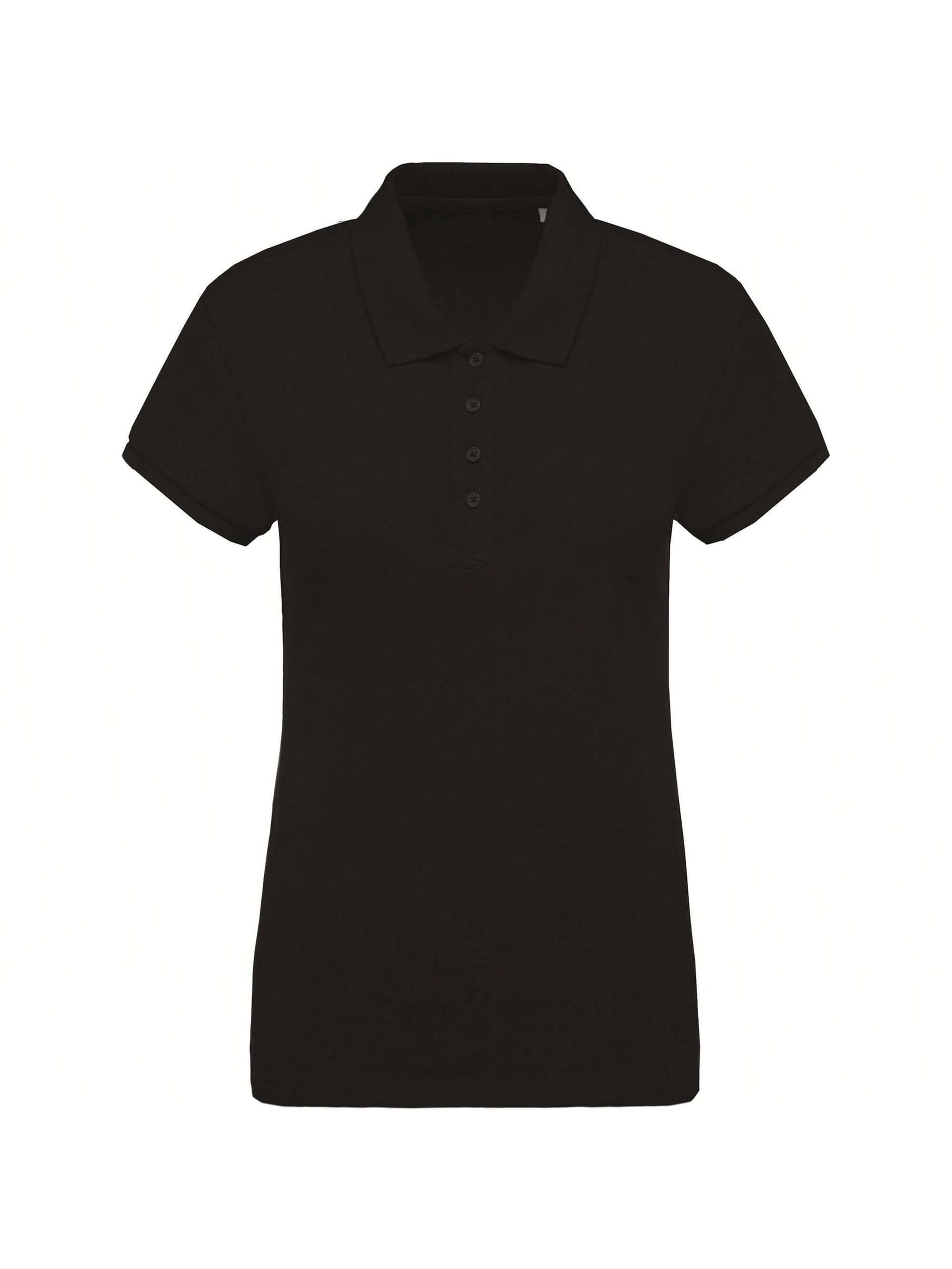 Kariban Womens/Ladies Pique Polo Shirt (Black)
