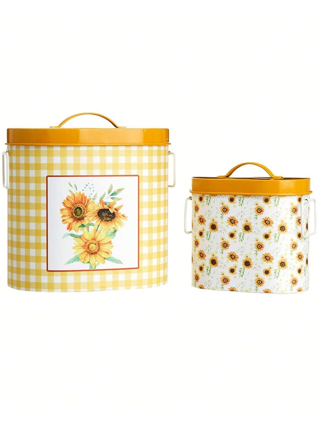 Sunflowers Make Me Happy - Set Of 2 Sunflower Storage
